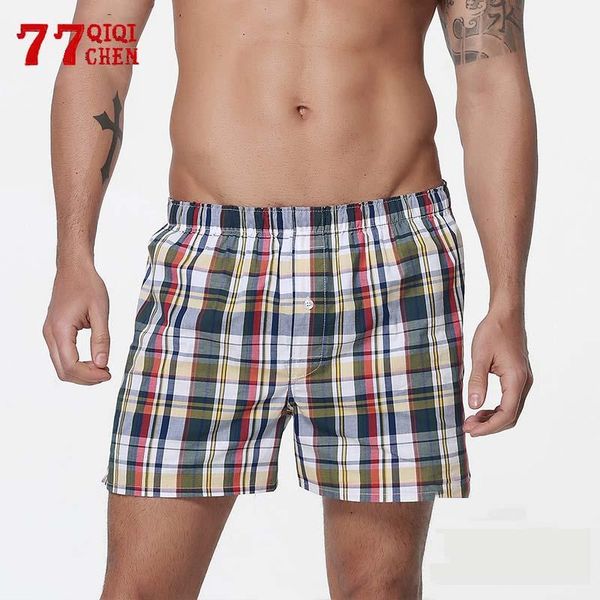 men's cotton home shorts plaid stripe beach casual summer breathable elastic waist short pant male bermuda homme, White;black
men's cotton home shorts plaid stripe beach casual summer breathable elastic waist short pant male bermuda homme, White;black