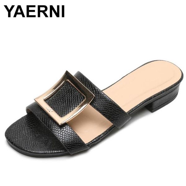 women sandals style summer shoes for woman metal square buckle slippers ladies serpentine slides plus size soulier femme, Black
women sandals style summer shoes for woman metal square buckle slippers ladies serpentine slides plus size soulier femme, Black
