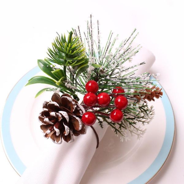 napkin rings 10 / pcs christmas table accessories cedar ring pine red fruit mouth cloth
napkin rings 10 / pcs christmas table accessories cedar ring pine red fruit mouth cloth
