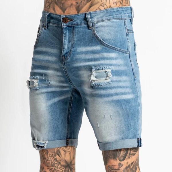 men's shorts summer men business denim fashion washed blue five-part trousers stretch short jeans, White;black
men's shorts summer men business denim fashion washed blue five-part trousers stretch short jeans, White;black