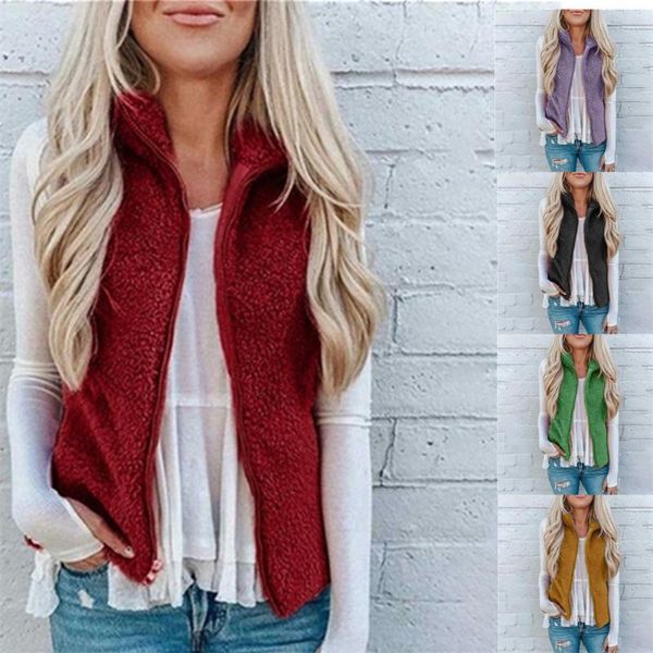 women's vests plus size plush vest coat solid color turn down collar sleeveless female daily casual clothing, Black;white
women's vests plus size plush vest coat solid color turn down collar sleeveless female daily casual clothing, Black;white