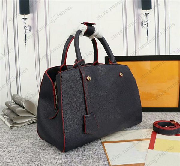 Montaigne MM Women handbag Navy Blue/Red Tote bags Monograms embossed grained cowhide leather crossbody BB Letter Flower Purses Pattern bag M42746
Montaigne MM Women handbag Navy Blue/Red Tote bags Monograms embossed grained cowhide leather crossbody BB Letter Flower Purses Pattern bag M42746