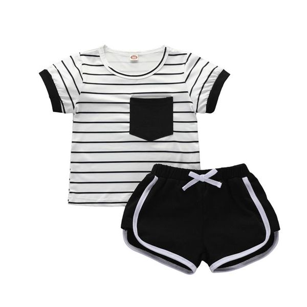 clothing sets 2021 kids baby 2-piece outfit set short sleeve striped t-shirt+shorts for children boys girls, White
clothing sets 2021 kids baby 2-piece outfit set short sleeve striped t-shirt+shorts for children boys girls, White