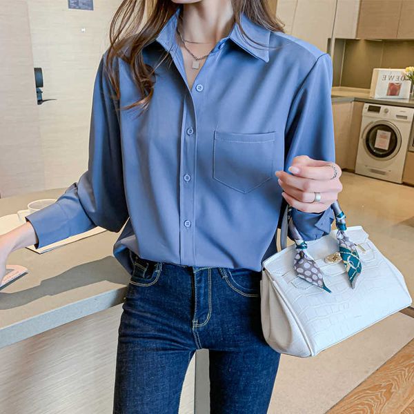 korean blouse women chiffon shirts s long sleeve office lady basic plus size woman satin s 210604, White
korean blouse women chiffon shirts s long sleeve office lady basic plus size woman satin s 210604, White