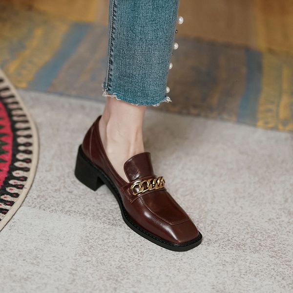 dress shoes genuine cow leather loafers for women mid heel square toe ladies casual oxford chain decoration g0x4, Black
dress shoes genuine cow leather loafers for women mid heel square toe ladies casual oxford chain decoration g0x4, Black