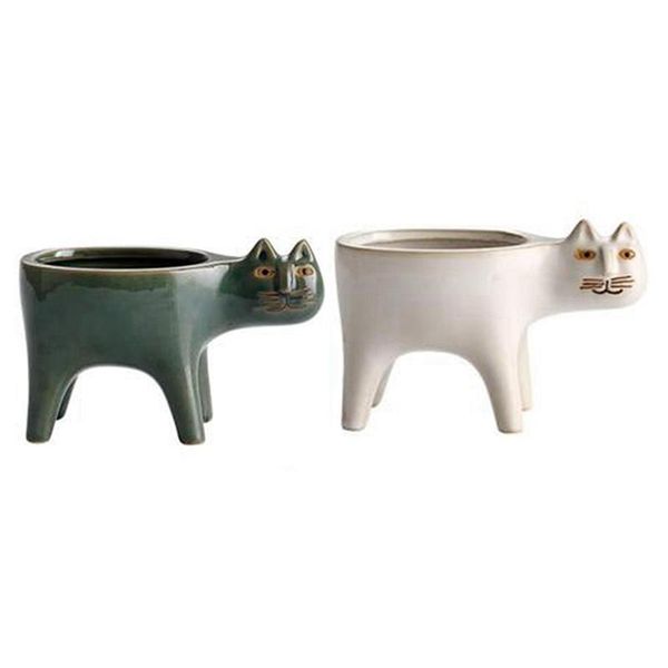 planters & pots 2x cat flowerpot animal ceramic cactus succulent plants potted flower arrangement green white
planters & pots 2x cat flowerpot animal ceramic cactus succulent plants potted flower arrangement green white
