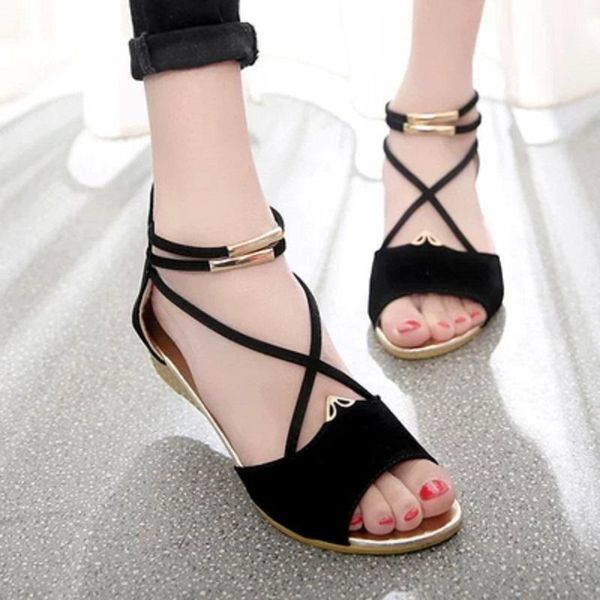 spring and summer flat sandals non-slip comfortable low heel bag with fish mouth open toe, Black
spring and summer flat sandals non-slip comfortable low heel bag with fish mouth open toe, Black