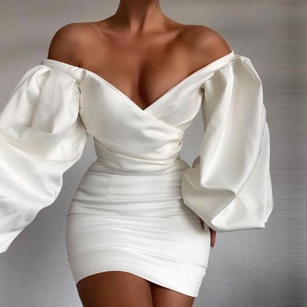 casual dresses women mini dress winter lantern long sleeve fashion party deep v-neck elegant for female 2021 year, Black;gray
casual dresses women mini dress winter lantern long sleeve fashion party deep v-neck elegant for female 2021 year, Black;gray
