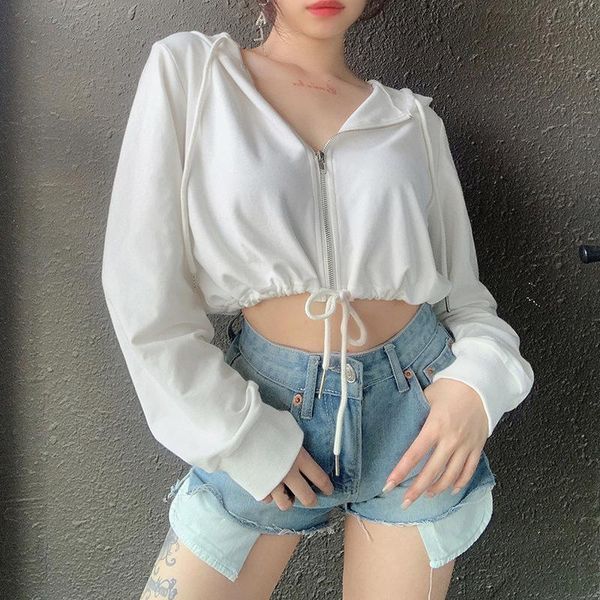women's jackets spring fashion casual short coat women streetwear trend hooded zipper sports long sleeve jacket fall 2021, Black;brown
women's jackets spring fashion casual short coat women streetwear trend hooded zipper sports long sleeve jacket fall 2021, Black;brown