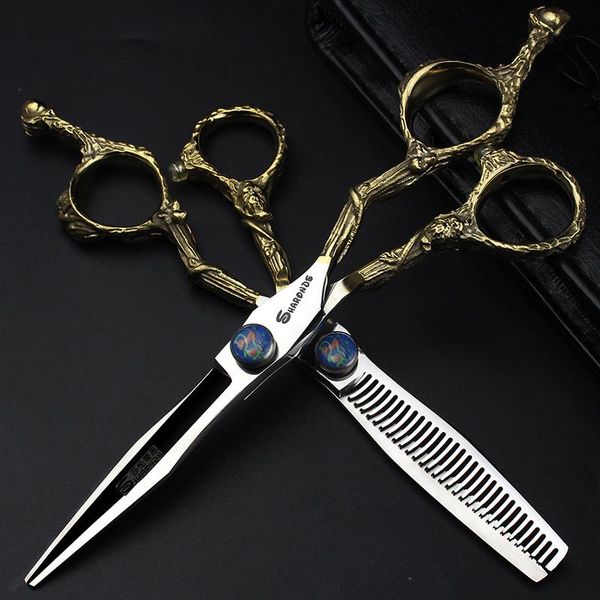hair scissors 5.5 6 cutting 440c professional hairdressing scissor barber thinning shears dragon handle
hair scissors 5.5 6 cutting 440c professional hairdressing scissor barber thinning shears dragon handle