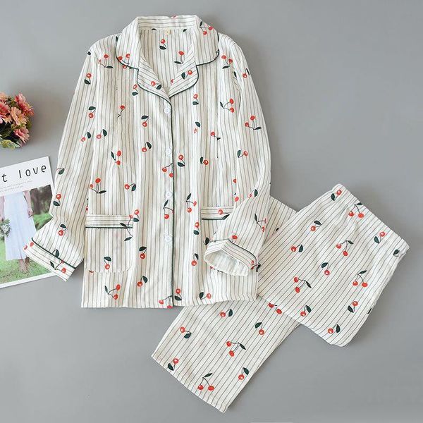 Women Sleepwear 100% Cotton Womens Pajamas Sets Home Clothes Autumn Winter Pyjamas Print Long Sleeve Turn Down Collar Suit, Black;red
Women Sleepwear 100% Cotton Womens Pajamas Sets Home Clothes Autumn Winter Pyjamas Print Long Sleeve Turn Down Collar Suit, Black;red