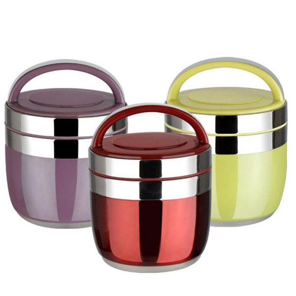 dinnerware sets 1.2 l portable hand grip round lunch box 2 layer insulated thermal bento container for office school
dinnerware sets 1.2 l portable hand grip round lunch box 2 layer insulated thermal bento container for office school