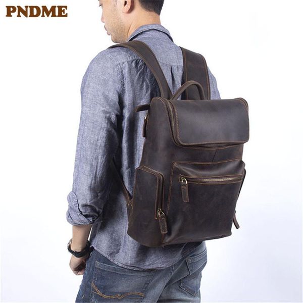 backpack pndme travel men's casual vintage handmade luxury genuine leather brown lapbagpack for women
backpack pndme travel men's casual vintage handmade luxury genuine leather brown lapbagpack for women