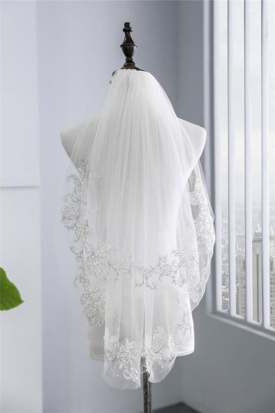 bridal veils ivory or white two layers short lace wedding veil accessories with comb applique bride 2021, Black
bridal veils ivory or white two layers short lace wedding veil accessories with comb applique bride 2021, Black