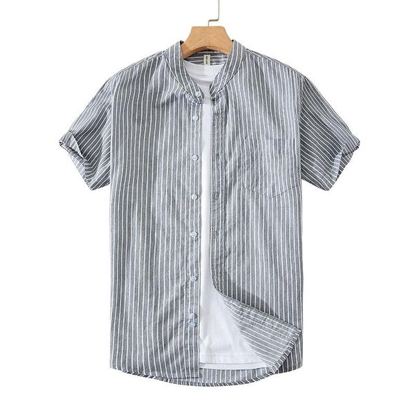 men's casual shirts oxford spinning minimalist striped short-sleeved collared shirt youth pocket trim top, White;black
men's casual shirts oxford spinning minimalist striped short-sleeved collared shirt youth pocket trim top, White;black