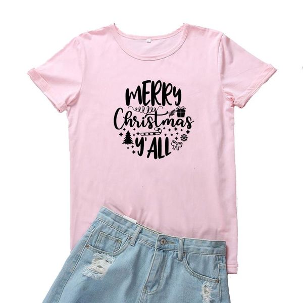 women's t-shirt merry christmas y'all women tshirt cute printing t-shirts loose cotton camisetas mujer funny graphic tees clothes, White
women's t-shirt merry christmas y'all women tshirt cute printing t-shirts loose cotton camisetas mujer funny graphic tees clothes, White