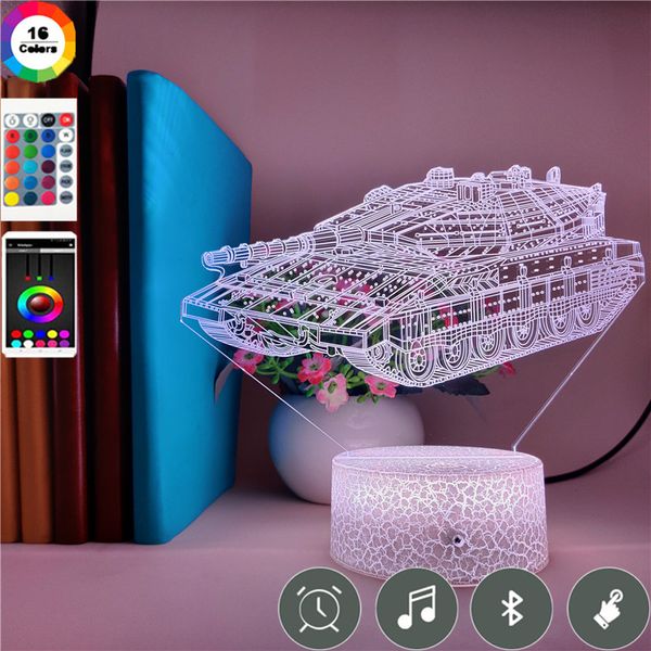 usb 3d illusion led night light tank model 16 color changing with remote control nightlight gift for kids room decor lamp
usb 3d illusion led night light tank model 16 color changing with remote control nightlight gift for kids room decor lamp