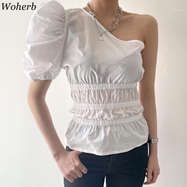 women's blouses & shirts woherb slew collar strapless blouse women puff sleeve elegant shirt 2021 summer korean temperament elastic wai, White
women's blouses & shirts woherb slew collar strapless blouse women puff sleeve elegant shirt 2021 summer korean temperament elastic wai, White