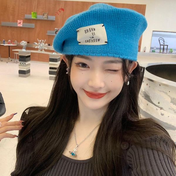 berets ins harajuku summer korean version of the ladies letter knit cap hugh beret leisure wild student retro painter gorras, Blue;gray
berets ins harajuku summer korean version of the ladies letter knit cap hugh beret leisure wild student retro painter gorras, Blue;gray