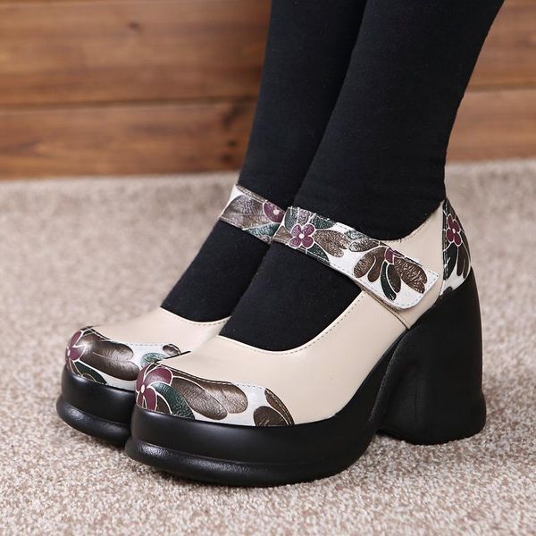 genuine leather shoes platform high heel pumps print color wedges for woman dress, Black
genuine leather shoes platform high heel pumps print color wedges for woman dress, Black