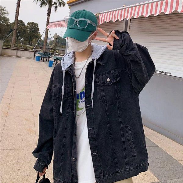men's jackets bxyichen tooling denim jacket men and women trendy street ins trend loose wash casual couple hat detachable, Black;brown
men's jackets bxyichen tooling denim jacket men and women trendy street ins trend loose wash casual couple hat detachable, Black;brown