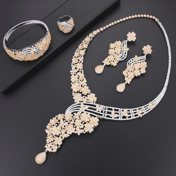earrings & necklace larrauri luxury flower boom women engagement jewelry sets cubic zirconia earring dubai set jewellery addiction, Silver
earrings & necklace larrauri luxury flower boom women engagement jewelry sets cubic zirconia earring dubai set jewellery addiction, Silver