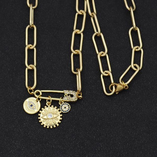pendant necklaces cubic zirconia paper clip connector necklace for women sun evil eye diy fashion jewelry party gift 1 piece, Silver
pendant necklaces cubic zirconia paper clip connector necklace for women sun evil eye diy fashion jewelry party gift 1 piece, Silver