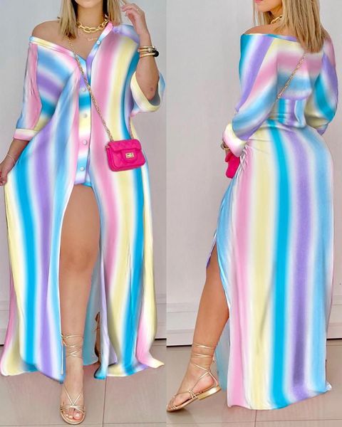 casual dresses loose striped shirt dress women autumn 2021 fashion v-neck long sleeve print slit maxi, Black;gray
casual dresses loose striped shirt dress women autumn 2021 fashion v-neck long sleeve print slit maxi, Black;gray