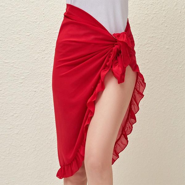 women's swimwear swimsuit ladies solid color see-through beach skirt sunscreen blouse lace-up chiffon, White;black
women's swimwear swimsuit ladies solid color see-through beach skirt sunscreen blouse lace-up chiffon, White;black
