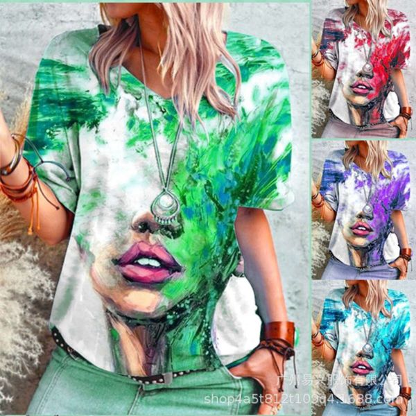 . women's wear. 2021v neck spring t-shirt printing casual loose short sleeve, Black;gray
. women's wear. 2021v neck spring t-shirt printing casual loose short sleeve, Black;gray