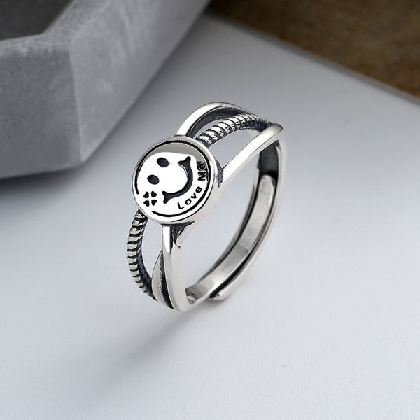 chaosheng s925 silver multi-layer smiling face ring with fashionable personality and fashion niche design
chaosheng s925 silver multi-layer smiling face ring with fashionable personality and fashion niche design
