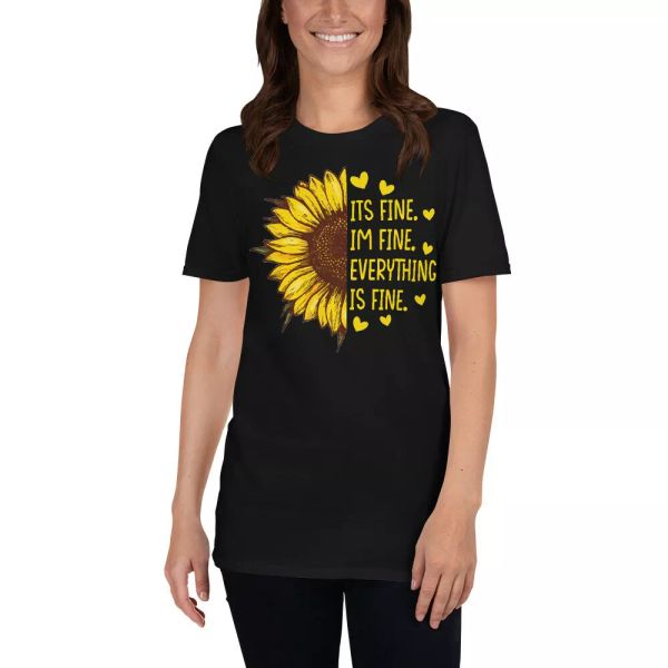 its fine im fine everything is fine cool sunflower lover gifts t-shirt, White;black
its fine im fine everything is fine cool sunflower lover gifts t-shirt, White;black