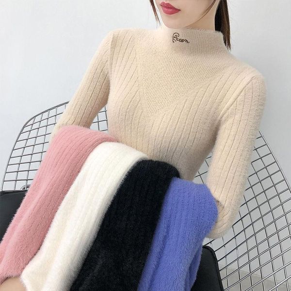 autumn winter women korean long sleeve turtleneck slim fitting knitted thin sweaters female tight casual pullovers b54 women's, White;black
autumn winter women korean long sleeve turtleneck slim fitting knitted thin sweaters female tight casual pullovers b54 women's, White;black
