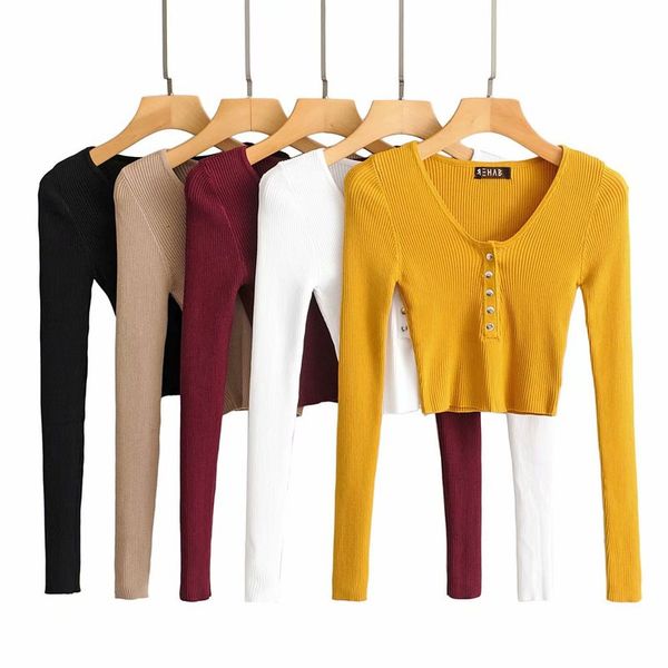 t shirt deep thread v-neck button short open navel 2021 spring long sleeve slim fit women's wear, White
t shirt deep thread v-neck button short open navel 2021 spring long sleeve slim fit women's wear, White