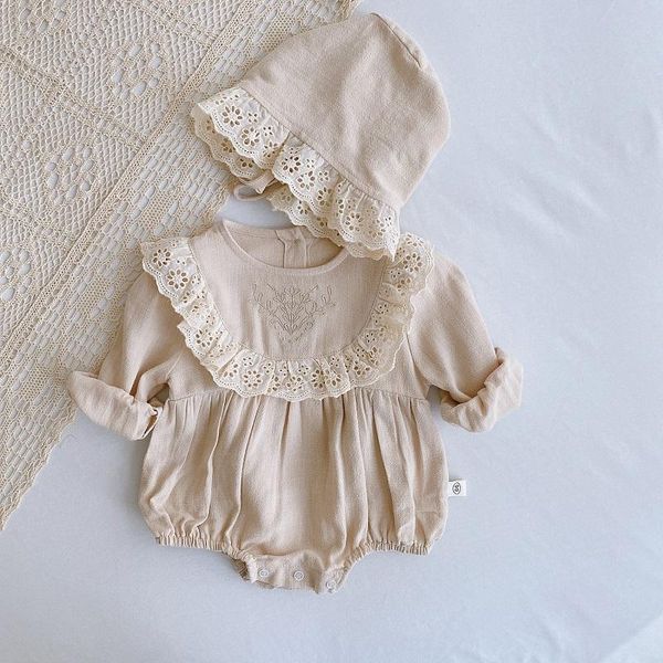 jumpsuits lace princess toddler romper 2021 autumn retro born baby girl clothes cotton spring pure color infant outfits 2pcs with hats, Blue
jumpsuits lace princess toddler romper 2021 autumn retro born baby girl clothes cotton spring pure color infant outfits 2pcs with hats, Blue