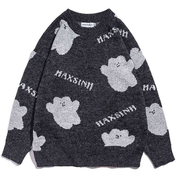 men's sweaters harajuku - men's animation sweater, lovers' casual hip-hop style, retro round neck and interesting bear korean, White;black
men's sweaters harajuku - men's animation sweater, lovers' casual hip-hop style, retro round neck and interesting bear korean, White;black