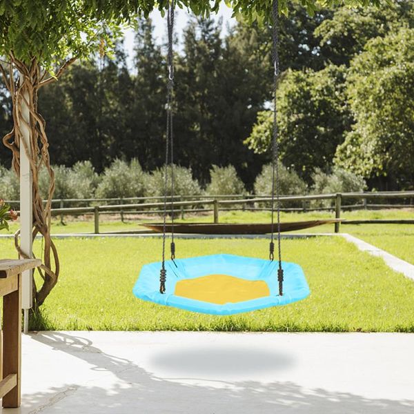 camp furniture 40 inch hexagon swing textilene 2 carabiners adjustable rope patio swings blue yellow outdoor garden seat child adult
camp furniture 40 inch hexagon swing textilene 2 carabiners adjustable rope patio swings blue yellow outdoor garden seat child adult