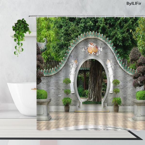 shower curtains chinese style garden landscape arched door rockery green plants flowers home decor background bathroom curtain
shower curtains chinese style garden landscape arched door rockery green plants flowers home decor background bathroom curtain