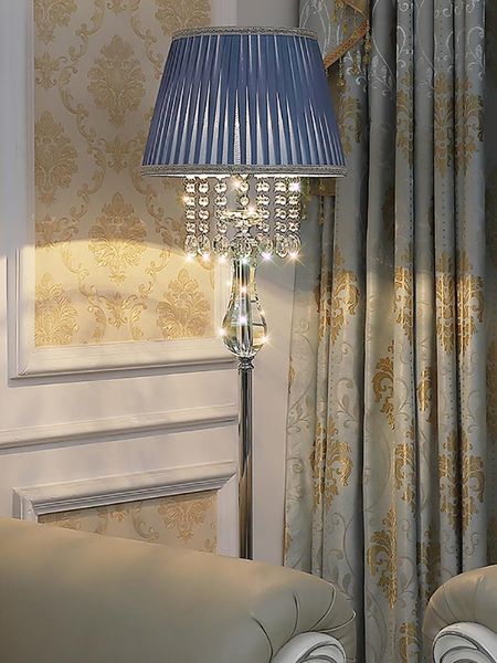 modern simple fashion crystal living room floor lamp study bedroom european american blue luxury lamps
modern simple fashion crystal living room floor lamp study bedroom european american blue luxury lamps