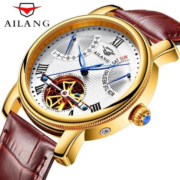 men's automatic mechanical watch week personality stainless steel tourbillon fashion business 5802 wristwatches, Slivery;brown
men's automatic mechanical watch week personality stainless steel tourbillon fashion business 5802 wristwatches, Slivery;brown