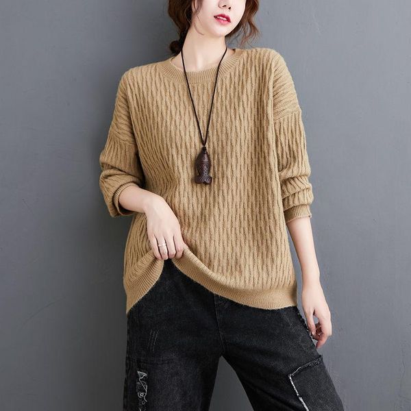 women's sweaters plus size autumn and winter knit sweater female loose casual all-match pullover clothing long-sleeved knitwear y853, White;black
women's sweaters plus size autumn and winter knit sweater female loose casual all-match pullover clothing long-sleeved knitwear y853, White;black