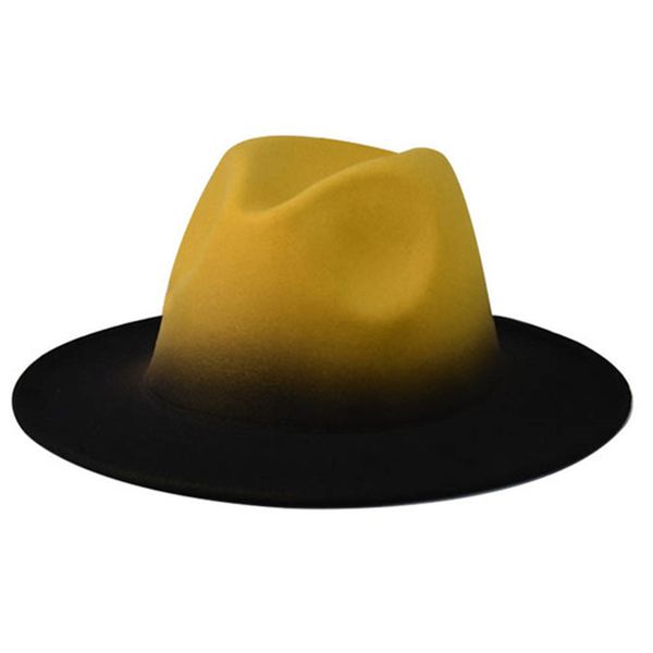 fedora hat for women gradient camel colored fedora hat autumn winter wide brim straight edge jazz hat fashion panama caps, Blue;gray
fedora hat for women gradient camel colored fedora hat autumn winter wide brim straight edge jazz hat fashion panama caps, Blue;gray