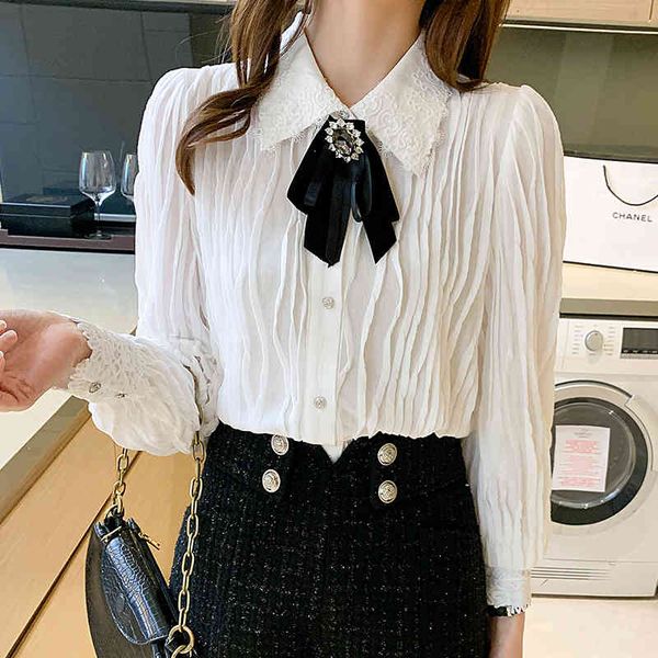 knits fashion womens white lace patchwork chiffon pleats shirts women lantern sleeve diamonds bowknot sweet female
knits fashion womens white lace patchwork chiffon pleats shirts women lantern sleeve diamonds bowknot sweet female