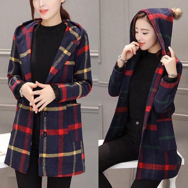 sagace clothes elegant autumn winter plaid women hoodies coat causal long sleeve tweed ladies pocket 2021 women's jackets, Black;brown
sagace clothes elegant autumn winter plaid women hoodies coat causal long sleeve tweed ladies pocket 2021 women's jackets, Black;brown