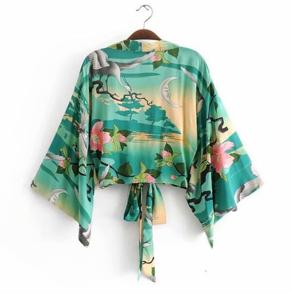 new women bohemian flower crane print kimono shirt batwing sleeve v-neck lacing up bow tide cardigan blouse femme blusas, White
new women bohemian flower crane print kimono shirt batwing sleeve v-neck lacing up bow tide cardigan blouse femme blusas, White