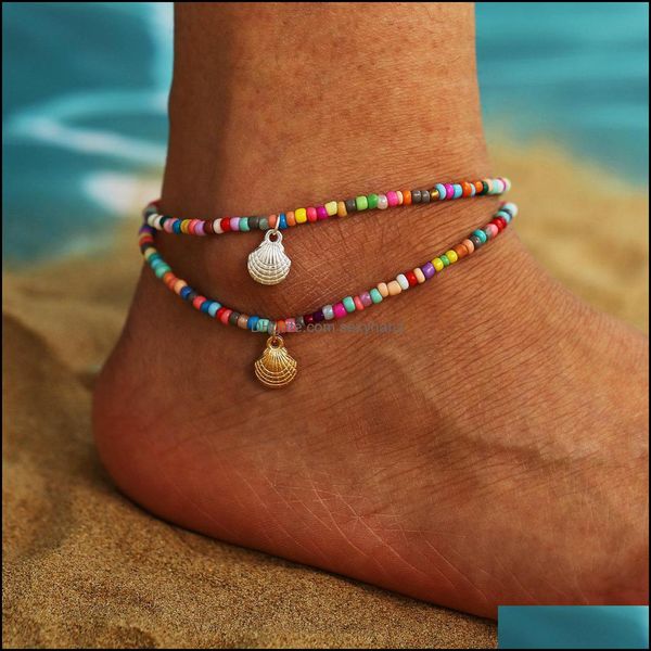 charm bracelets jewelry s1417 bohemian fashion colorf beaded anklet chain alloy scallop pendant ankle bracelet beach anklets foot chains dro, Golden;silver
charm bracelets jewelry s1417 bohemian fashion colorf beaded anklet chain alloy scallop pendant ankle bracelet beach anklets foot chains dro, Golden;silver