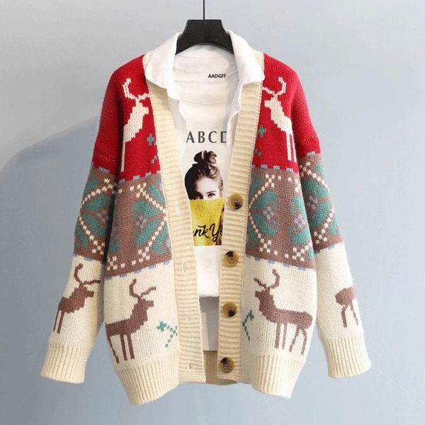 women's knits & tees cartoon pattern cardigan sweaters women autumn winter 2021 casual cute knitted cardigans coat female v-neck loose, White
women's knits & tees cartoon pattern cardigan sweaters women autumn winter 2021 casual cute knitted cardigans coat female v-neck loose, White