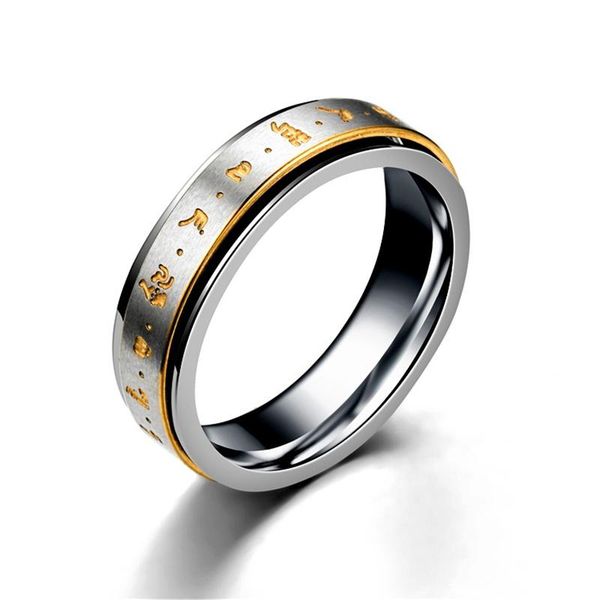 cluster rings size 4-14 jewelry letter mantra ring for men male fashion buddhistic anel rotatable, Golden;silver
cluster rings size 4-14 jewelry letter mantra ring for men male fashion buddhistic anel rotatable, Golden;silver
