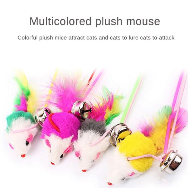 cat toys 1pc funny kitten toy stick interactive false feather plush mouse mini mice playing random multicolor with bell
cat toys 1pc funny kitten toy stick interactive false feather plush mouse mini mice playing random multicolor with bell
