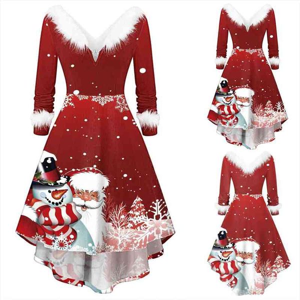 elegant vestido christmas faux plush womens dresses panel long sleeve v collar asymmetrical party xmas, Black;gray
elegant vestido christmas faux plush womens dresses panel long sleeve v collar asymmetrical party xmas, Black;gray